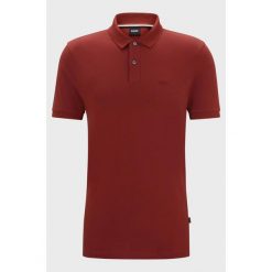 Koszulka Polo męska BOSS Pallas Open Brown regular fit brązowa (50468301-248). Brązowe koszulki polo sportowe Boss, m, bez wzorów, bez kołnierzyka, bez ramiączek. Za 259.00 zł.