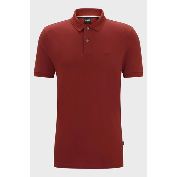 Koszulka Polo męska BOSS Pallas Open Brown regular fit brązowa (50468301-248). Brązowe koszulki polo Boss, bez wzorów, bez ramiączek. Za 249.00 zł.