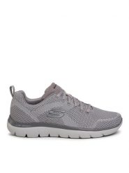 Skechers Sneakersy Brisbane 232057/LTGY Szary. Szare buty sportowe casual Skechers, bez wzorów, z materiału, bez zapięcia. Za 299.99 zł.