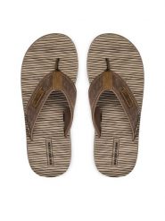 Skechers Japonki Quill - Seaside 205719/BRN Brązowy. Brązowe japonki Skechers, bez wzorów, ze skóry. Za 179.99 zł.