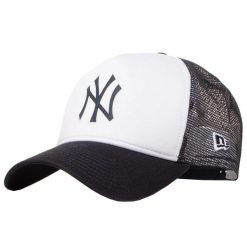 Męska czapka z daszkiem New Era Team Block New York Yankees MLB Trucker Cap. Białe czapki z daszkiem New Era, bez wzorów, z bawełny. Za 173.50 zł.