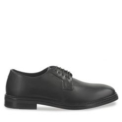 Półbuty Gant. Czarne eleganckie półbuty GANT, bez wzorów, bez obcasa, bez zapięcia. Za 229.99 zł.