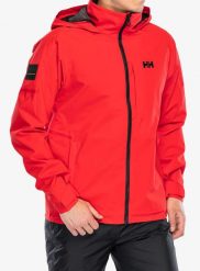 Kurtka przeciwdeszczowa męska Helly Hansen HP Racing Hooded Jacket 2.0. Czerwone kurtki Helly Hansen, l, bez wzorów, z materiału, bez kaptura. Za 839.00 zł.