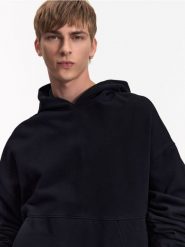 Bluza boxy z kapturem - czarny. Czarne bluzy z kapturem Reserved, l, bez wzorów, z bawełny, z kapturem. Za 179.99 zł.