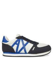 Armani Exchange Sneakersy XUX017 XCC68 U385 Granatowy. Niebieskie buty sportowe casual Armani Exchange, bez wzorów, ze skóry, bez zapięcia. Za 589.99 zł.