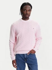 Tommy Hilfiger Sweter Classic MW0MW39524 Różowy Regular Fit. Czerwone swetry rozpinane Tommy Hilfiger, m, bez wzorów, z bawełny, bez kołnierzyka, bez ramiączek. Za 579.99 zł.