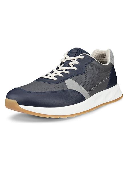 Ecco Skórzane sneakersy "Otm" w kolorze granatowo-szarym rozmiar: 40. Niebieskie buty sportowe casual ecco, bez wzorów, bez zapięcia. Za 232.23 zł.