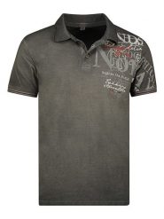 Geographical Norway Koszulka polo w kolorze czarnym rozmiar: M. Czarne koszulki polo sportowe Geographical Norway, m, bez wzorów, z bawełny, bez kołnierzyka, bez ramiączek. Za 87.81 zł.