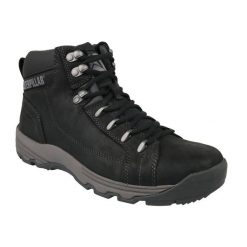 Buty trekkingowe męskie, Caterpillar Supersuede. Czarne buty trekkingowe CATerpillar, na jesień, bez wzorów, z nubiku, bez zapięcia. Za 499.99 zł.