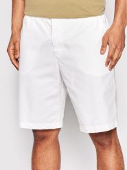 United Colors Of Benetton Szorty materiałowe 4UN459548 Biały Regular Fit. Białe szorty United Colors Of Benetton, m, bez wzorów, z bawełny. Za 149.99 zł.