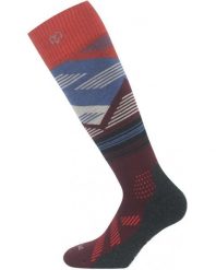 Skarpety merino SIW. Brązowe skarpety LASTING, bez wzorów, z elastanu. Za 91.00 zł.