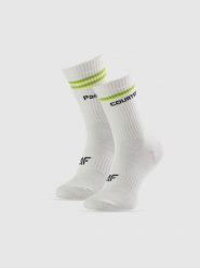 4F Skarpetki długie (2-pack) męskie - białe 43-46. Białe skarpety 4F, bez wzorów, z bawełny. Za 49.99 zł.