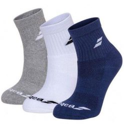 Skarpety tenisowe dla dorosłych Babolat quarter 3pary. Białe skarpety BABOLAT, bez wzorów. Za 59.99 zł.