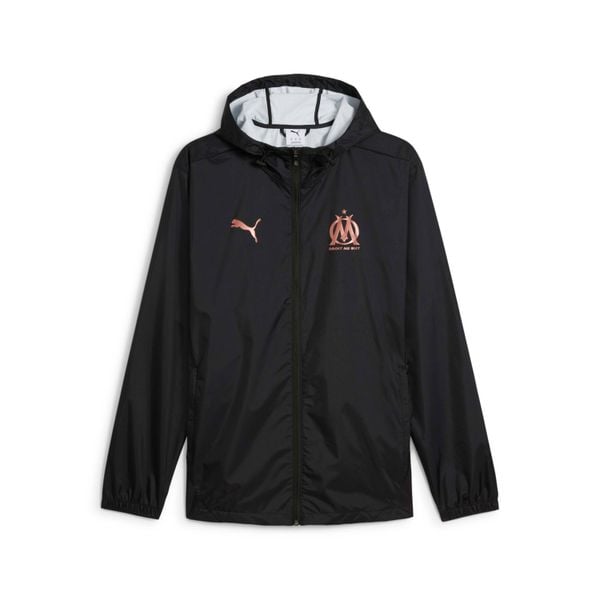 Kurtka z dresu OM 2024/25. Czarne kurtki Puma, bez wzorów, z dresówki, z kapturem. W wyprzedaży za 228.00 zł.