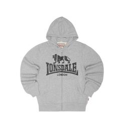 Zipperowany hoodie Lonsdale Krafty. Czarne bluzy Lonsdale, m, bez wzorów, z kapturem. Za 317.00 zł.