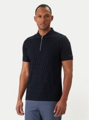 KARL LAGERFELD Polo 745008 562203 Granatowy Regular Fit. Niebieskie koszulki polo KARL LAGERFELD, l, bez wzorów, z bawełny, bez kołnierzyka, bez ramiączek. Za 669.99 zł.