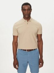 BOSS Polo Pallas 50468362 Beżowy Regular Fit. Brązowe koszulki polo Boss, m, bez wzorów, z bawełny, bez kołnierzyka, bez ramiączek. Za 479.99 zł.