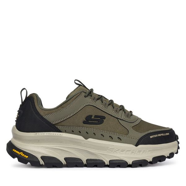 Trekkingi Skechers. Brązowe buty trekkingowe Skechers, bez wzorów, bez zapięcia. Za 289.99 zł.