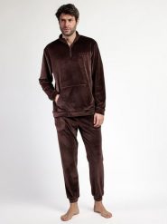 Admas Piżama "Admas home" w kolorze ciemnobrązowym rozmiar: S. Brązowe piżamy admas, s, bez wzorów, bez ramiączek. Za 165.99 zł.