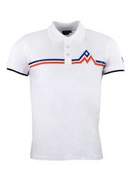 Peak Mountain Koszulka polo w kolorze białym rozmiar: L. Białe koszulki polo Peak Mountain, l, bez wzorów, z bawełny, bez kołnierzyka, bez ramiączek. Za 86.99 zł.