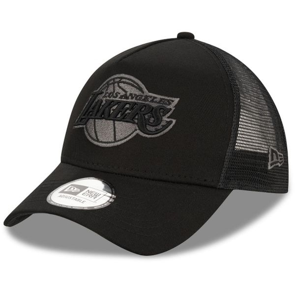 Czapka trucker nba Los Angeles Lakers. Czarne czapki z daszkiem New Era, bez wzorów, z bawełny. Za 137.20 zł.