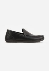 Czarne Półbuty Typu Mokasyny z Ozdobnym Przeszyciem Gildal. Czarne eleganckie półbuty Born2be, bez wzorów, z jeansu, bez obcasa, bez zapięcia. Za 109.99 zł.
