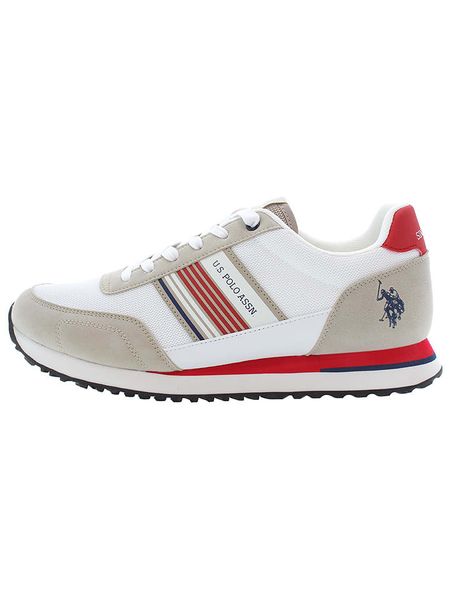 U.S. Polo Assn. Sneakersy w kolorze biało-beżowym rozmiar: 43. Białe buty sportowe casual U.S. Polo Assn., bez wzorów, bez zapięcia. Za 229.46 zł.
