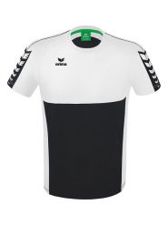 Erima Koszulka sportowa "Six Wings" w kolorze czarno-białym rozmiar: XL. Białe t-shirty sportowe Erima, bez wzorów, z materiału, bez ramiączek, outdoorowe. Za 107.95 zł.