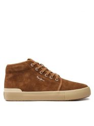 Pepe Jeans Sneakersy Ben Top PMS31051 Brązowy. Brązowe buty sportowe casual Pepe Jeans, bez wzorów, z jeansu, bez zapięcia. Za 309.99 zł.