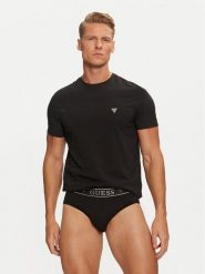 Guess Piżama U4BG86 KCD31 Czarny Regular Fit. Czarne piżamy Guess, m, z aplikacjami, z bawełny, bez ramiączek. Za 129.99 zł.