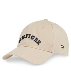 Czapka z daszkiem Tommy Hilfiger. Brązowe czapki z daszkiem Tommy Hilfiger, bez wzorów. Za 129.99 zł.