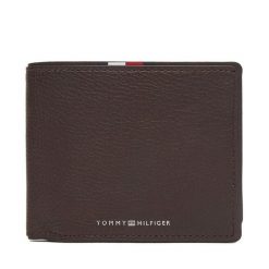 Portfel Tommy Hilfiger. Brązowe portfele Tommy Hilfiger, bez wzorów. Za 279.99 zł.