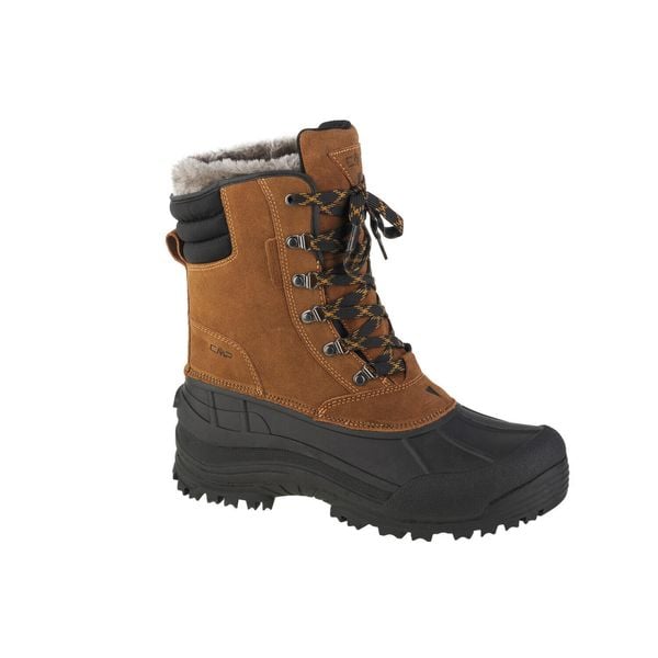 Buty zimowe męskie, CMP Kinos WP Snow Boots. Brązowe buty turystyczne CMP, na zimę, bez wzorów, z materiału, bez zapięcia, outdoorowe. Za 359.99 zł.