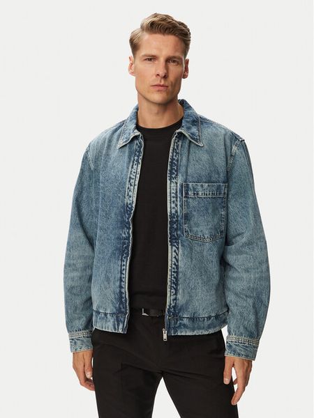 BOSS Kurtka jeansowa Luney BO 50566465 Niebieski Regular Fit. Niebieskie kurtki Boss, m, bez wzorów, z bawełny, bez kaptura. Za 899.99 zł.