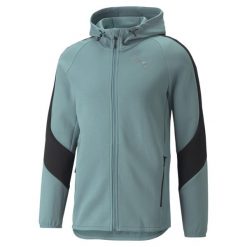 Bluza dresowa męska Puma EVOSTRIPE. Niebieskie bluzy z kapturem Puma, m, bez wzorów, z dresówki, z kapturem. Za 227.99 zł.