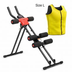 Pack maszyna do brzucha składana i kamizelka sauna InnovaGoods. Czarne kamizelki sportowe innovagoods, l, bez wzorów, z materiału, bez kaptura, na fitness i siłownię. Za 484.99 zł.