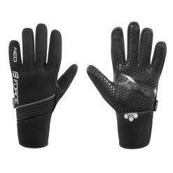 Rękawiczki rowerowe neoprenowe jesienno/zimowe dla dorosłych Force Neo 90465. Czarne rękawiczki FORCE, na zimę, bez wzorów, z neoprenu. Za 129.00 zł.
