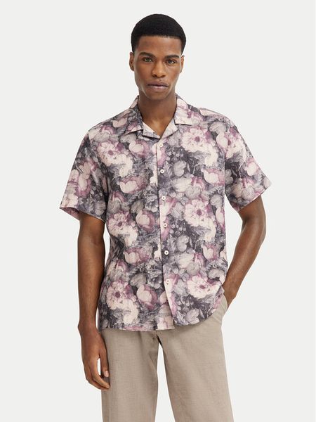 Bugatti Koszula 9253-78955C Brązowy Regular Fit. Brązowe koszule Bugatti, l, bez wzorów, ze lnu, bez kołnierzyka, bez ramiączek. Za 479.99 zł.