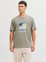 Jack & Jones Koszulka "Perry" w kolorze khaki rozmiar: M. Brązowe bezrękawniki Jack & Jones, m, bez wzorów, z bawełny, bez kołnierzyka, bez ramiączek. Za 48.28 zł.