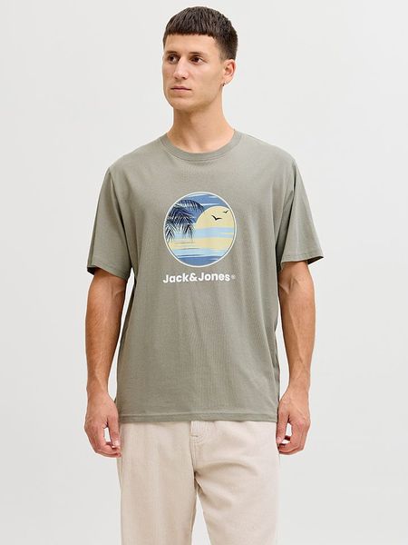 Jack & Jones Koszulka "Perry" w kolorze khaki rozmiar: L. Brązowe bezrękawniki Jack & Jones, l, bez wzorów, z bawełny, bez kołnierzyka, bez ramiączek. Za 57.60 zł.