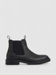 Pepe Jeans FOOTWEAR Skórzane sztyblety "Logan" w kolorze czarnym rozmiar: 43. Czarne sztyblety Pepe Jeans FOOTWEAR, bez wzorów, z jeansu, bez obcasa, bez zapięcia. Za 297.97 zł.