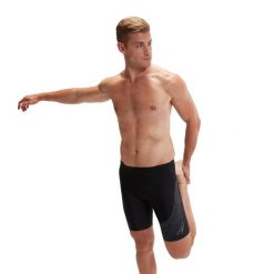 Jammer Speedo Eco Medley Logo. Czarne odzież kąpielowa Speedo, m, bez wzorów, sportowe. Za 149.99 zł.