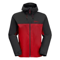 Kurtka uniwersalna męska Jack Wolfskin 11158922206. Czerwone kurtki Jack Wolfskin, m, bez wzorów, z syntetyku, z kapturem. Za 818.00 zł.