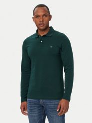 Guess Polo M6YP36 K4395 Zielony Extra Slim Fit. Zielone koszulki polo Guess, m, z aplikacjami, z bawełny, bez kołnierzyka, bez ramiączek. Za 294.99 zł.