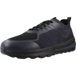 Buty GEOX U46BAB 0006K Niebieski. Czarne buty turystyczne Geox, bez wzorów, z syntetyku, bez zapięcia, na fitness i siłownię. Za 320.99 zł.