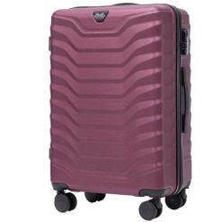 Walizka średnia Wings PEAFOWL 2.0 24" BURGUNDY. Czerwone walizki Wings, bez wzorów, z materiału, średnie. Za 209.90 zł.