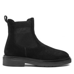Sztyblety Gant. Czarne botki sznurowane GANT, bez wzorów, bez obcasa, bez zapięcia. Za 789.99 zł.