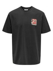 ONLY & SONS Koszulka w kolorze antracytowym rozmiar: L. Czarne bezrękawniki Only & Sons, l, bez wzorów, z bawełny, bez kołnierzyka, bez ramiączek. Za 74.81 zł.
