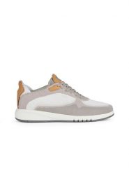 Geox Skórzane sneakersy "Aerantis" w kolorze biało-beżowym rozmiar: 40. Białe buty sportowe casual Geox, bez wzorów, z materiału, bez zapięcia. Za 241.56 zł.