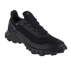 Buty Męskie Bieganie Alphacross 5. Czarne buty turystyczne Salomon, bez wzorów, z gumy, bez zapięcia, do biegania. Za 734.99 zł.